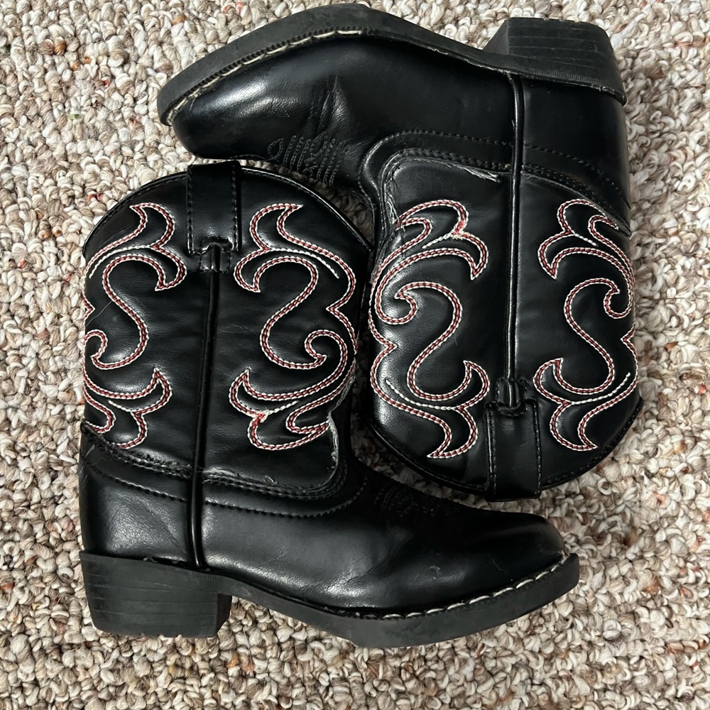 Kids Black Cowboy Boots